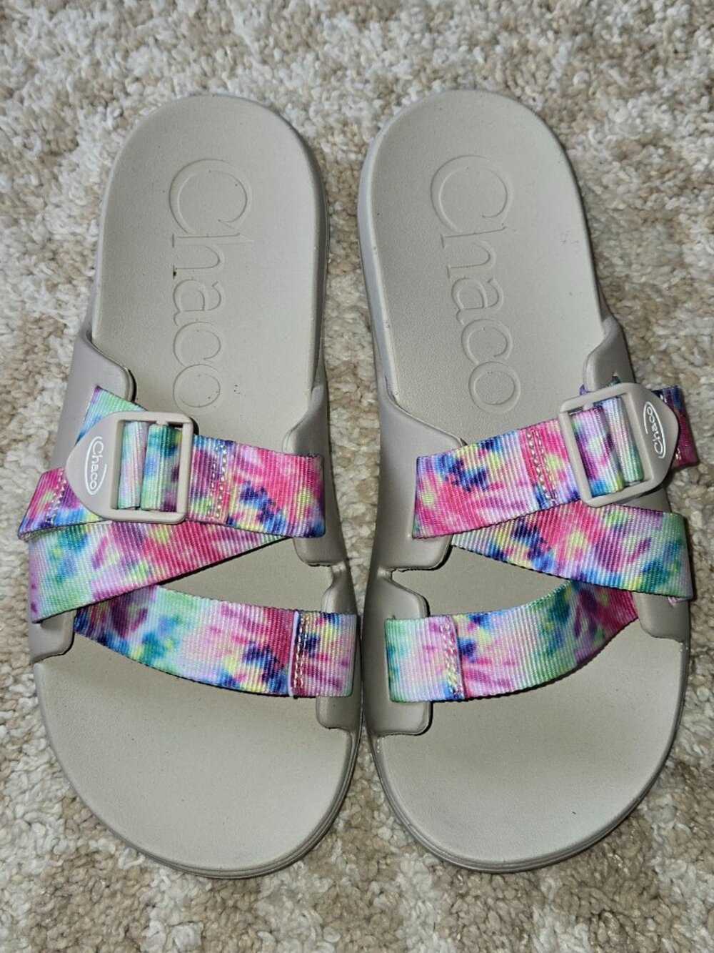 Chaco's Chillos Slide Sandals Tie Dye Size 8